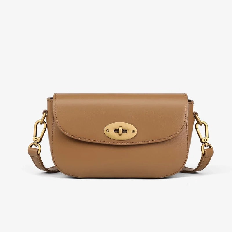 A New Small Square Crossbody Bag for Women Made of Authentic White Leather, Featuring a Light Luxury Design That Is Trendy And Suitable for Everyday Commuting