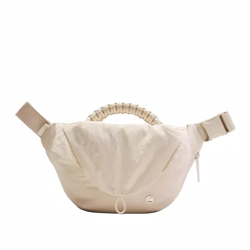 Lightweight Nylon Crossbody Bag with Solid Color Pattern And Decorative Bead Details | High-Quality Oxford Weave with Polyester Lining | Suitable for Daily Commuting And Sports Use