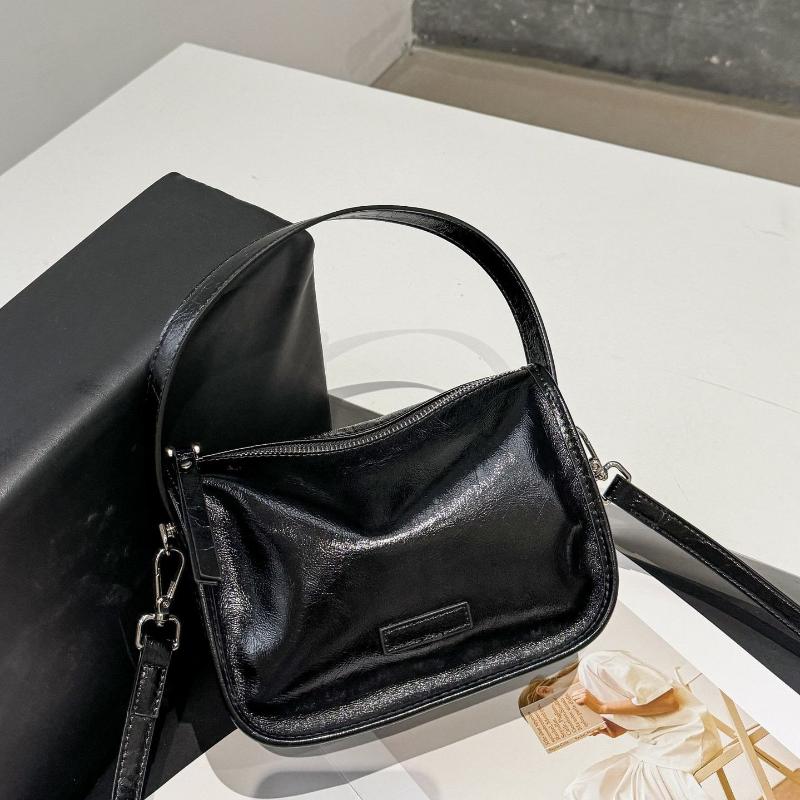 Oil Wax Head Layer Cowhide Single Shoulder Crossbody Women' S Bag Fashionable and Simple Shopping Shell Bag Practical Zipper Soft