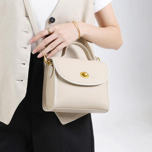 1pc Contemporary Genuine Leather Handbag Featuring a Easy Design And a Polyester- for Women, Suitable for Everyday Use, Can Be Hand Washed Or Dry Cleaned