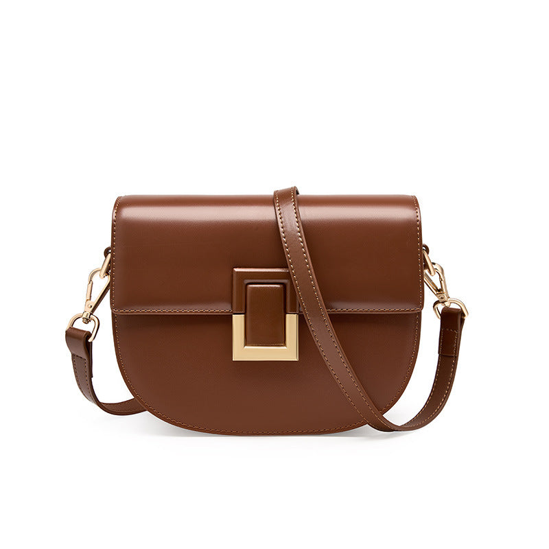 Trendy Women'S Saddle Crossbody Purse, a Fresh Addition for 2025, Featuring a Lightweight Luxury Genuine Shoulder Bag for Autumn And Winter