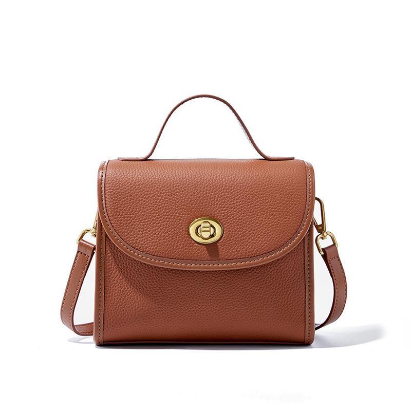 1pc Contemporary Genuine Leather Handbag Featuring a Easy Design And a Polyester- for Women, Suitable for Everyday Use, Can Be Hand Washed Or Dry Cleaned