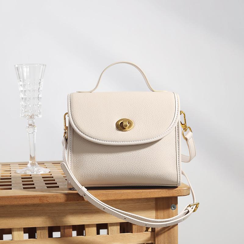 1pc Contemporary Genuine Leather Handbag Featuring a Easy Design And a Polyester- for Women, Suitable for Everyday Use, Can Be Hand Washed Or Dry Cleaned