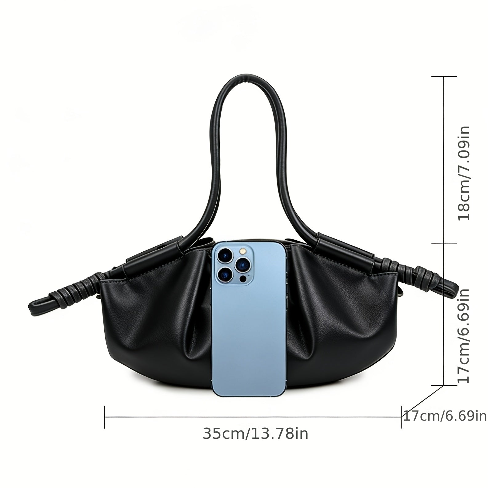 Women' Large Capacity Soft Synthetic Leather Tote Bag with Adjustable\u002FDetachable Crossbody Strap - Vintage Minimalist Cloud Dumpling Shoulder Purse, Zipper Closure Suitable for Commuting,,, Travel, Wine Color &