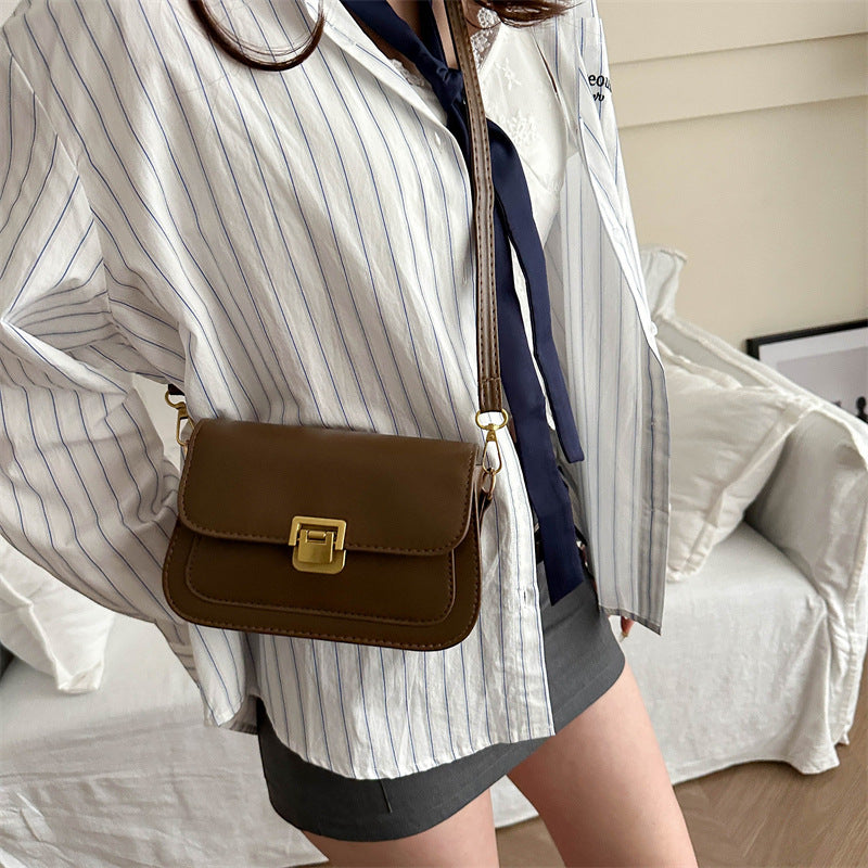 Elegant Ladies' Bag 2026 Model, Trendy, Fashionable, Simple Crossbody Bag, Vintage Chic Small Square Shoulder Bag, Cross-border
