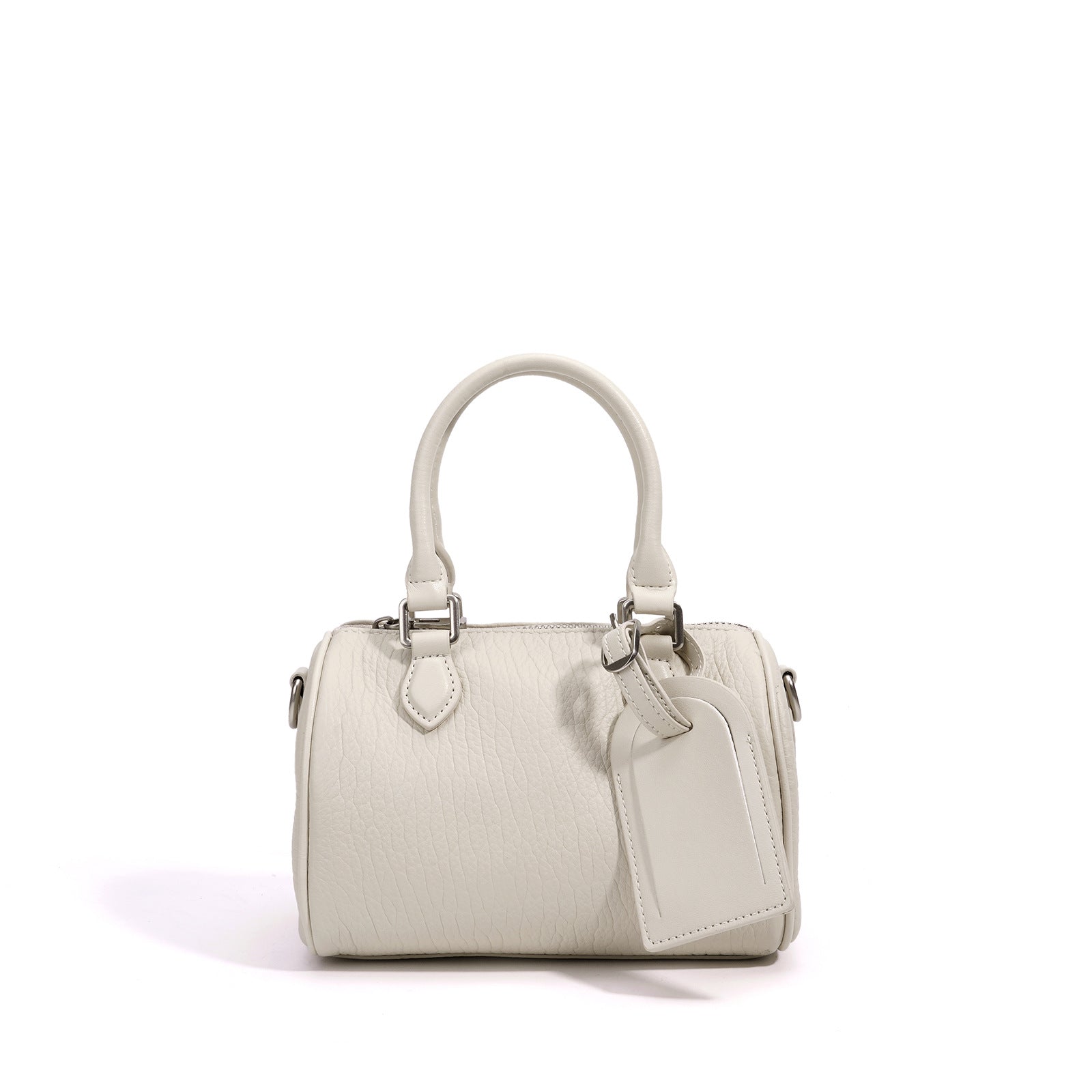 New Top Layer Cowhide Boston Pillow Bag, Women's Handbag, High-end Minimalist Texture Genuine Leather, Niche Design Versatile Commuting Bag, Fashionable Daily Essential