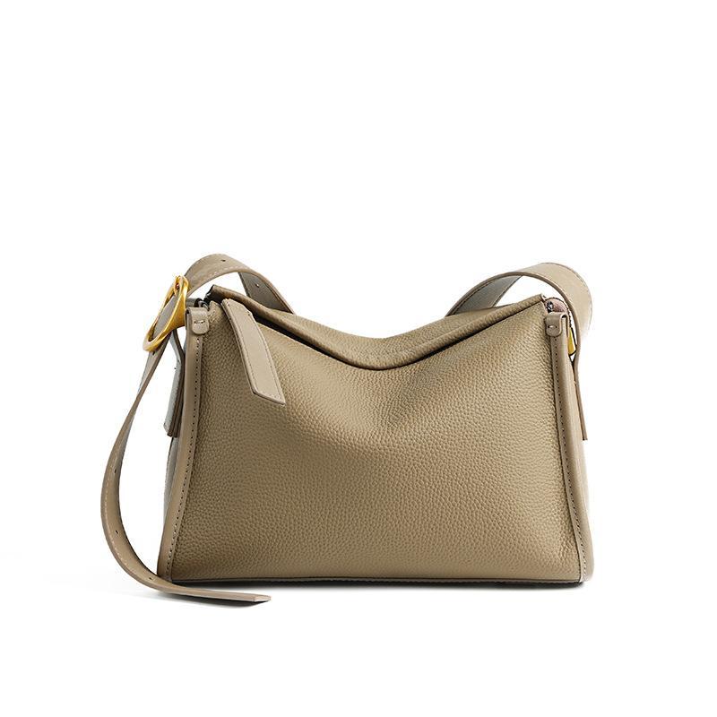 1pc Women' Genuine Leather Crossbody Bag with Zipper Closure & - Liner - Solid Color Shoulder Purse Suitable for Daily Commute, Casual Use,,, Travel - Available in \u002F\u002FCocoa\u002F\u002FTan\u002F