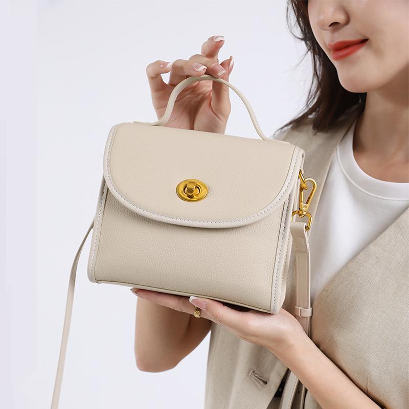 1pc Contemporary Genuine Leather Handbag Featuring a Easy Design And a Polyester- for Women, Suitable for Everyday Use, Can Be Hand Washed Or Dry Cleaned