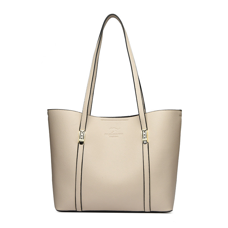 Women's Large Capacity Layered Tote Bag Compatible for iPhone\u002F - Multi-Color Handheld Shoulder Purse with Buckle Closure, Commuting Bag, Spacious Organization (Production Site: Guangzhou)