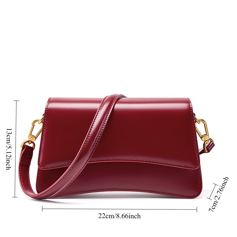 2025 New Versatile Shoulder Crossbody Bag, Genuine, High Quality, Niche Baguette Bag, Luxury Armpit Bag for Women
