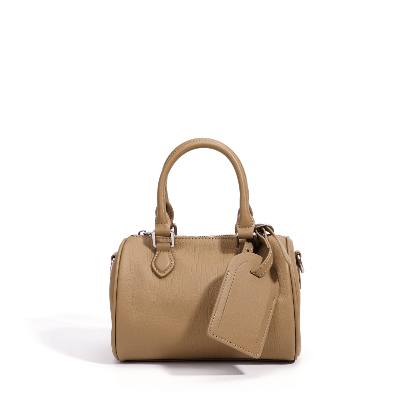 New Top Layer Cowhide Boston Pillow Bag, Women's Handbag, High-end Minimalist Texture Genuine Leather, Niche Design Versatile Commuting Bag, Fashionable Daily Essential