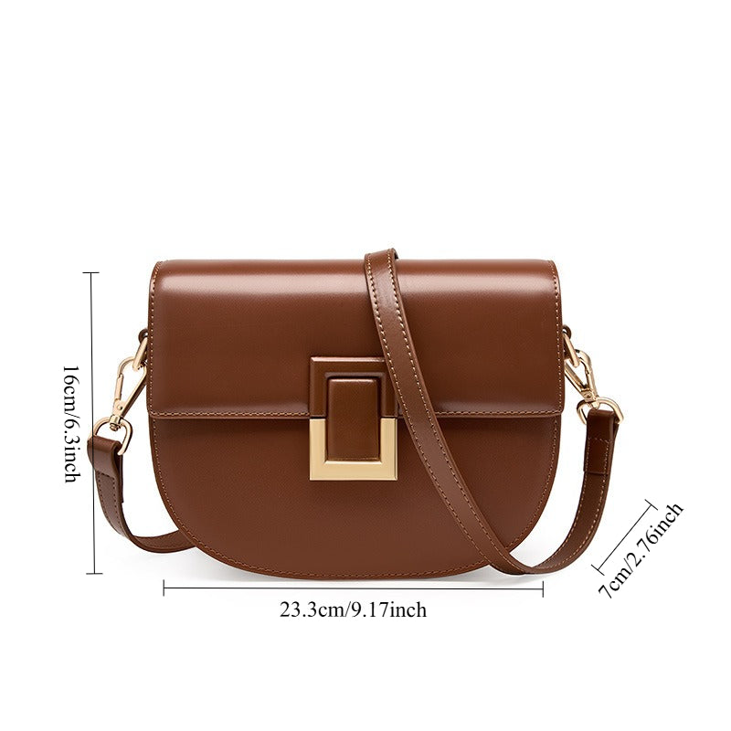 Trendy Women'S Saddle Crossbody Purse, a Fresh Addition for 2025, Featuring a Lightweight Luxury Genuine Shoulder Bag for Autumn And Winter