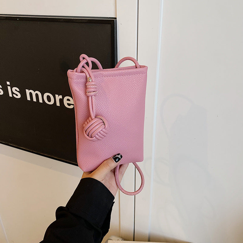 2025-Border New Soft Small Bag Women Phone Bag Autumn Versatile Casual Crossbody Bag Small Square Bag