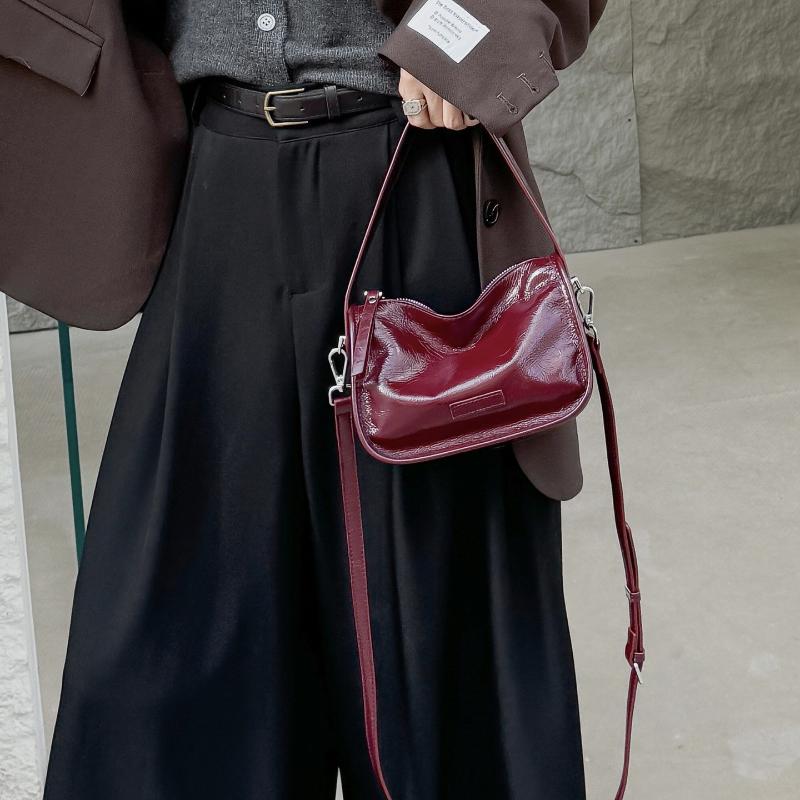 Oil Wax Head Layer Cowhide Single Shoulder Crossbody Women' S Bag Fashionable and Simple Shopping Shell Bag Practical Zipper Soft