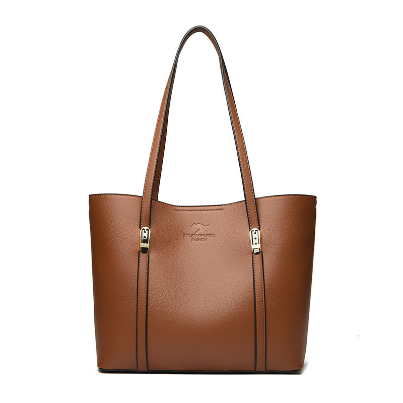 Women's Large Capacity Layered Tote Bag Compatible for iPhone\u002F - Multi-Color Handheld Shoulder Purse with Buckle Closure, Commuting Bag, Spacious Organization (Production Site: Guangzhou)