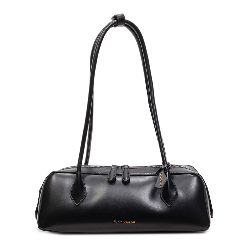 Women's Watermelon Shoulder Bag - Western-Style Armpit Stick Bag with Oil-Tanned Edges, Suitable for Commuting, & Everyday Use, Minimalist Blouse Style Handbag