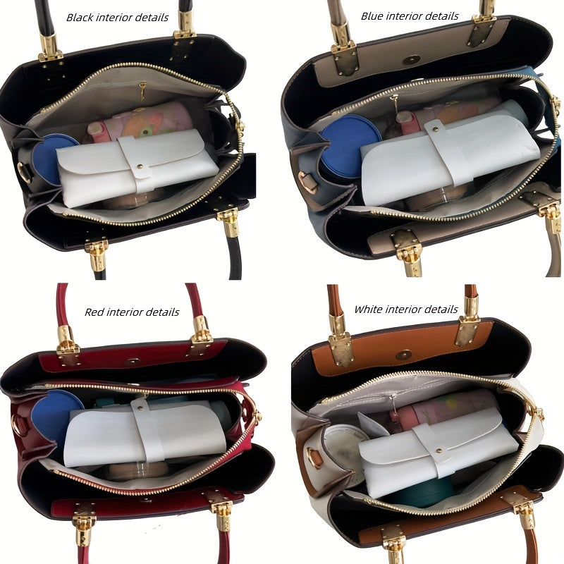 Stylish Women'S Handbag, Spacious And Elegant Commuter Bag Featuring a Removable And Adjustable Shoulder Strap, Suitable for Wearing As a Shoulder Or Crossbody Bag