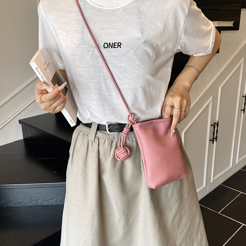 2025-Border New Soft Small Bag Women Phone Bag Autumn Versatile Casual Crossbody Bag Small Square Bag