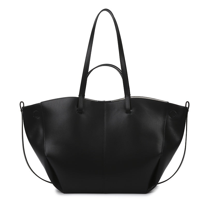 Women' Large Capacity Synthetic Leather Tote Bag Compatible for \u002FTablet Carrying, Multi-Compartment Crossbody\u002FShoulder Purse with Wing, Buckle Closure & Strap - Spacious Office Work Bag Suitable for Daily Commute, Mom Handbag